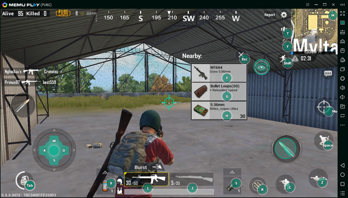 can pubg emulator play with mobile players